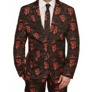 MLB Black Blazer with Orange Logos